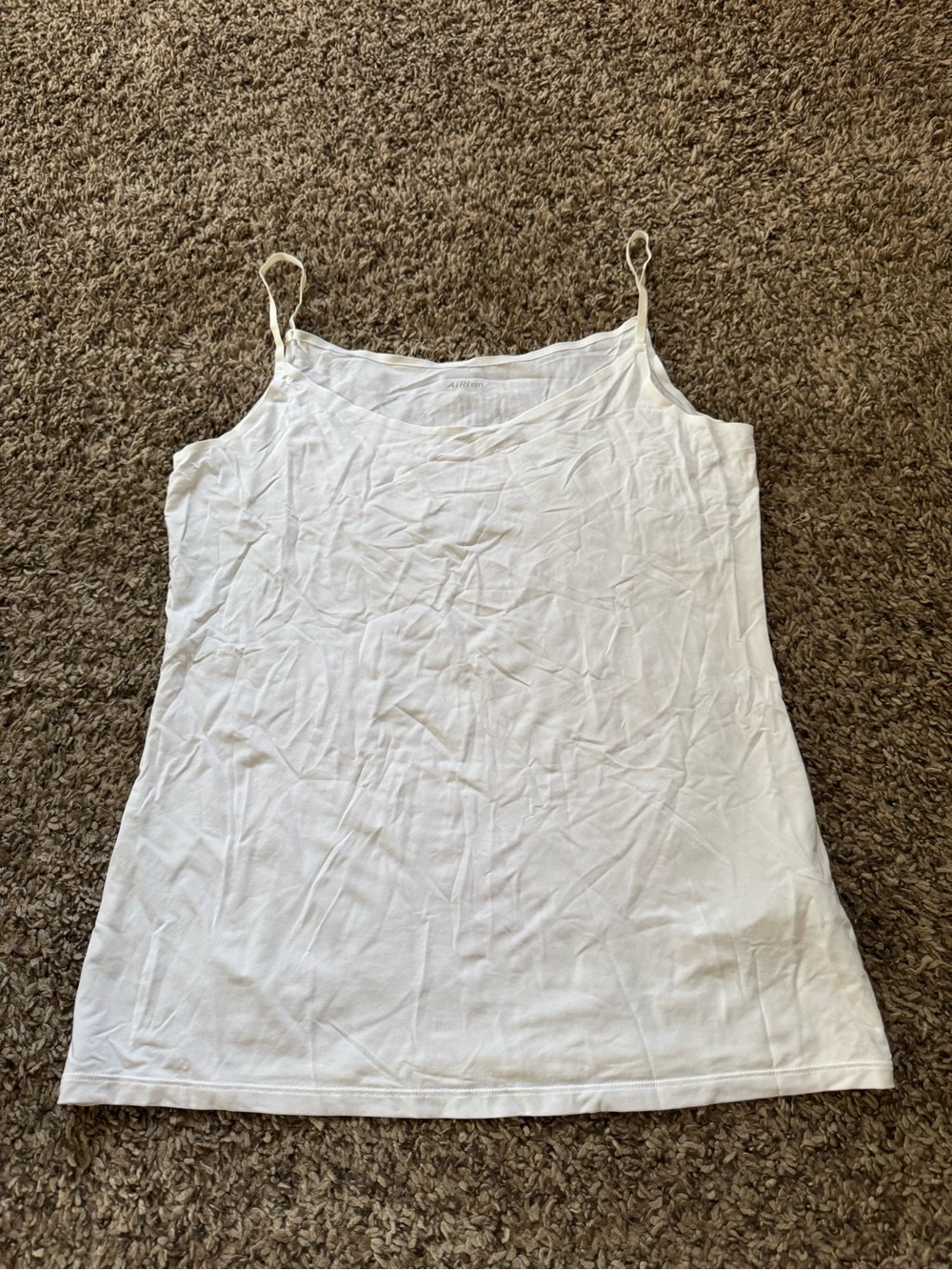 Uniqlo White Women's Spaghetti Strap Tank Top